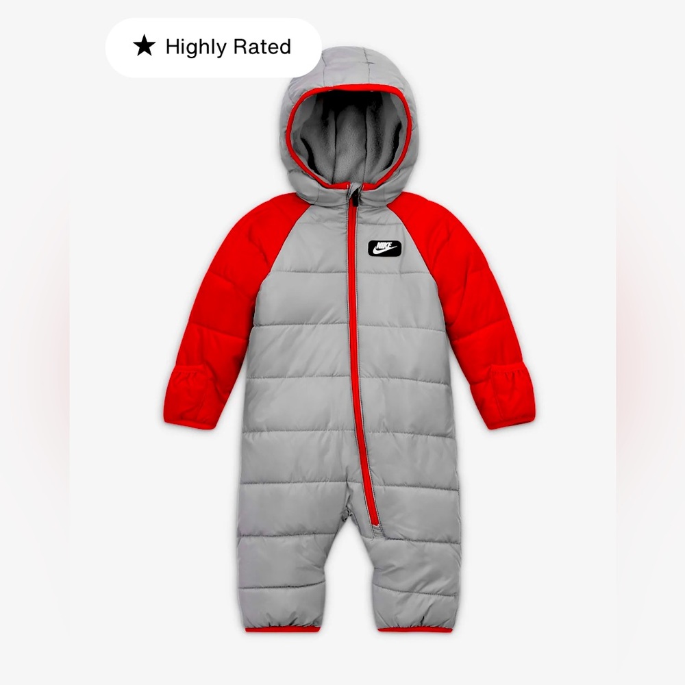 The Nike Snowsuit -Grey/Red -3 months